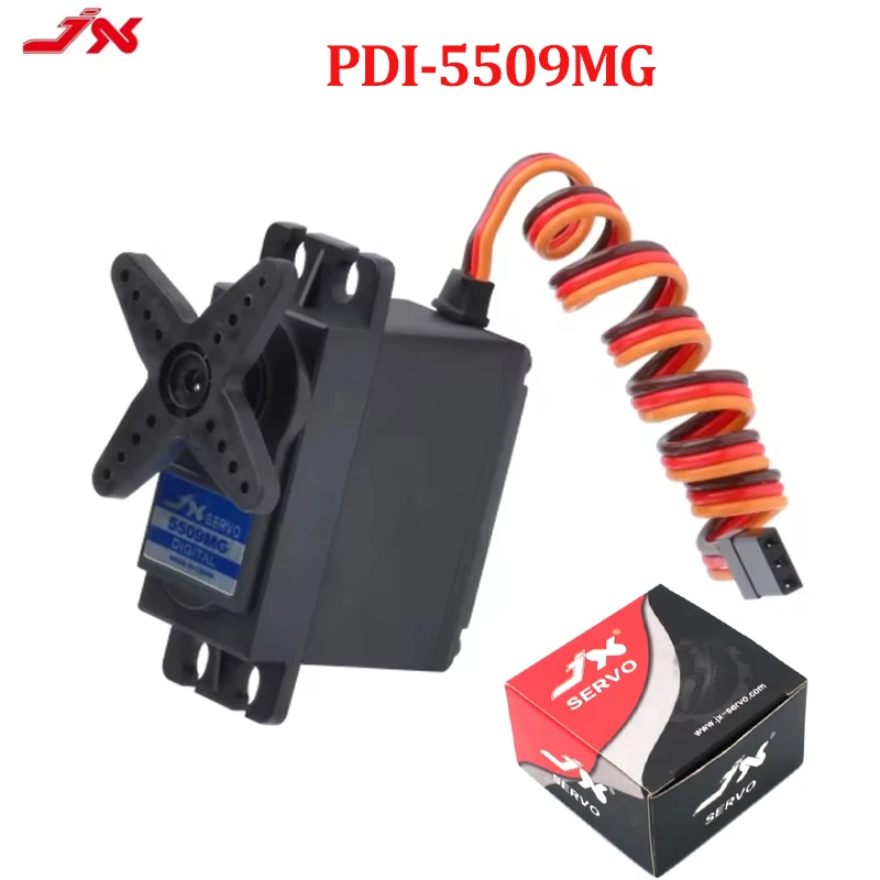 JX PDI-5509MG 9kg de alta precisão 55.6g metal engrenagem padrão servo digital para carro rc avião robô braço 180 ângulo servo