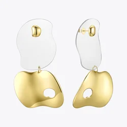 ENFASHION Irregular Resin Metal Drop Earrings For Women Gold Color Statement Dangle Earings Fashion Jewelry Oorbellen E191105