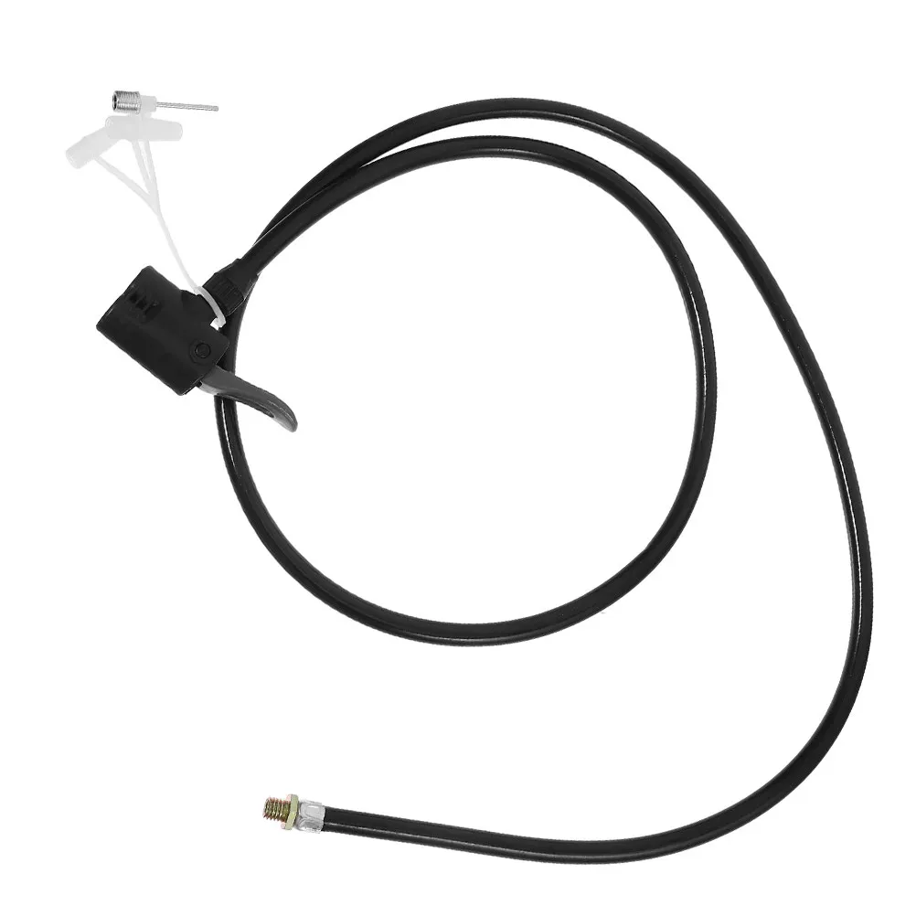 

Bike Air Hose Replacement for Bicycle Pump High Pressure Reusable Inflator Hose with Gauge Compact Lightweight Tire Inflation