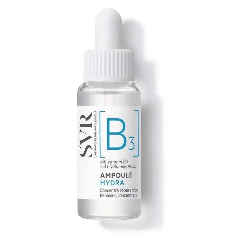 SVR Ampoule Hydra Suero Reparador con Vitamina B3 10 ml para Piel Sensible y Deshidratada