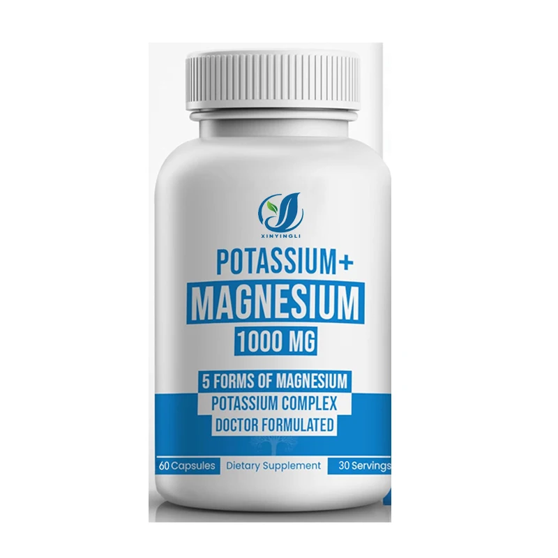 Magnesium potassium supplement 1000mg, magnesium complex containing glycine, oxides, and citrate -muscle and electrolyte support