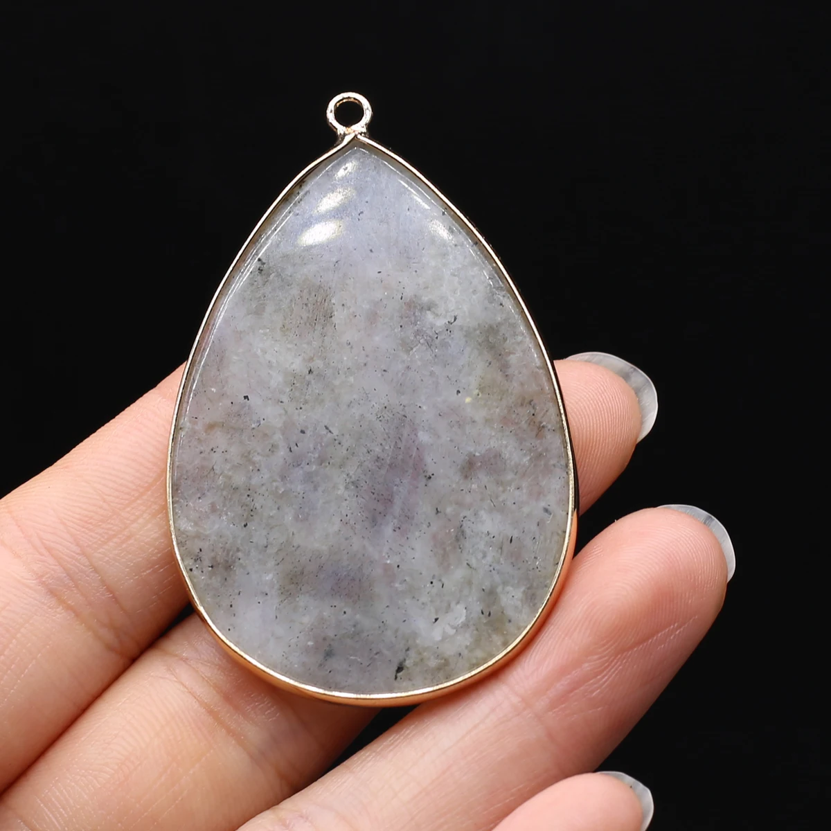 Natural Flash Labradorites Pendant Charm Natural Crystal Quartzs Pendant Connector For Pendulum Jewelry Earrings Necklace Making