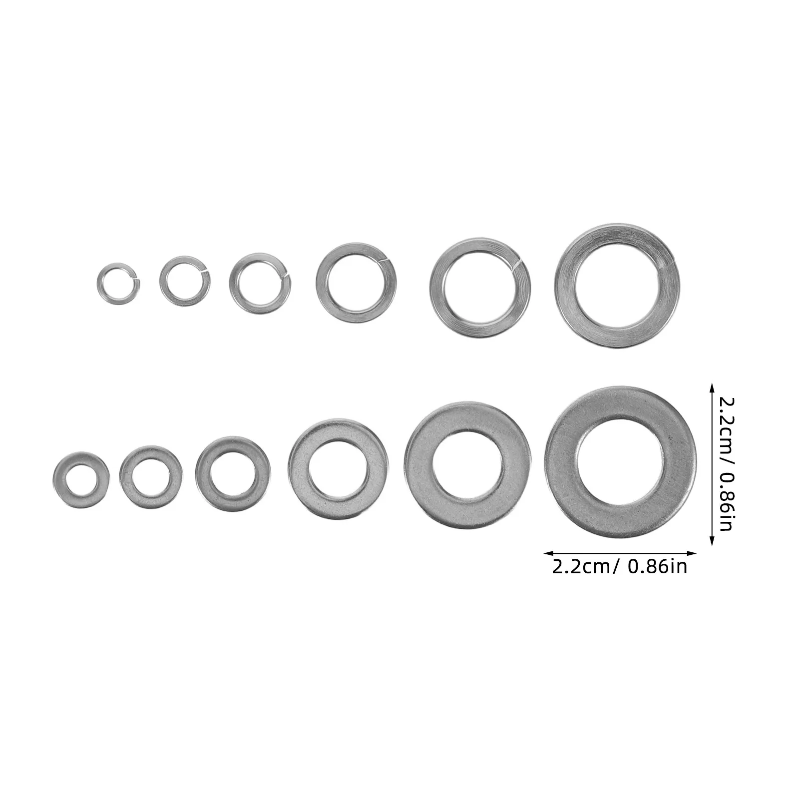 790Pcs Round Metal Steel Washers Set Stainless Steel Spring and Flat Washers Kit 4-12Mm for Deck Fixing Carriage Bolts DIY