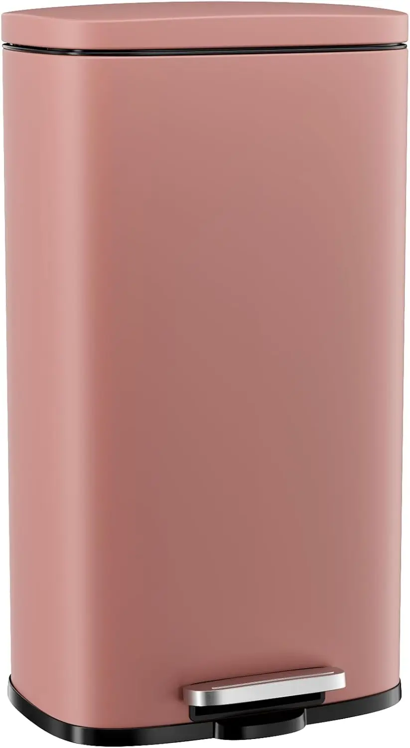 

8/13.2 Gallon Step Trash Can, Stainless Steel Garbage Bin, Soft-Close Rubbish Bin with Removable