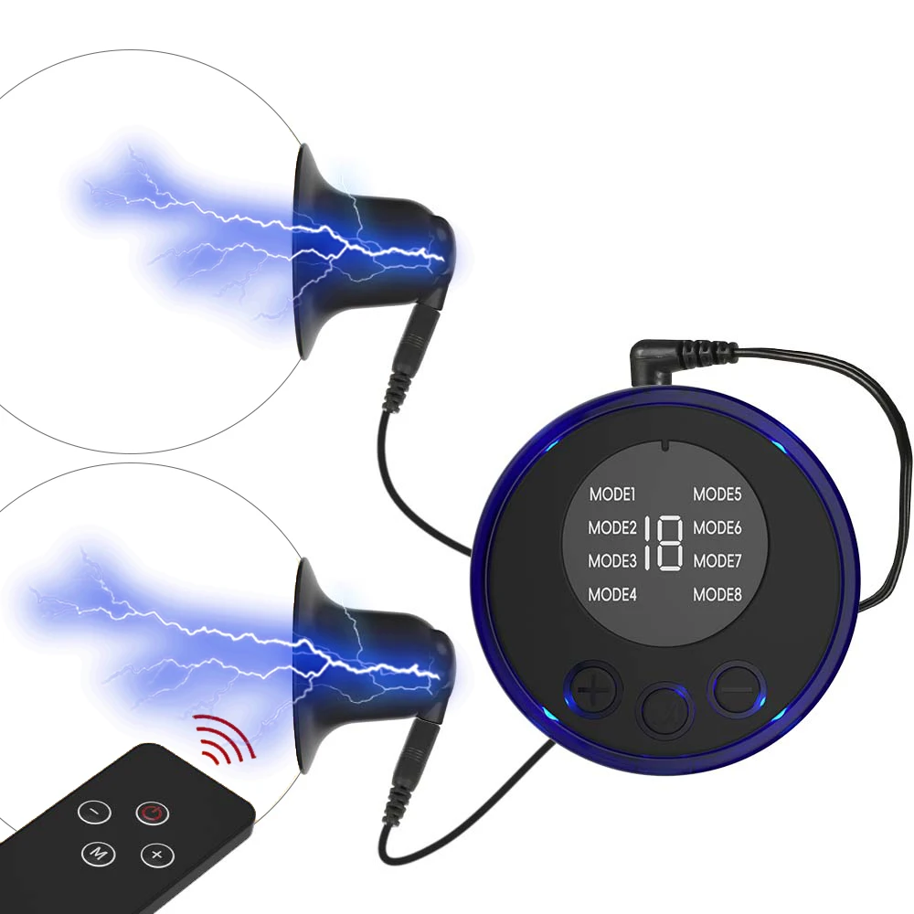 BDSM Electrode Breast Clip Nipple Toy for Women Men Couple Electric Shock Foreplay Flirting Medical Themed Sex Toys for Pleasure view 2