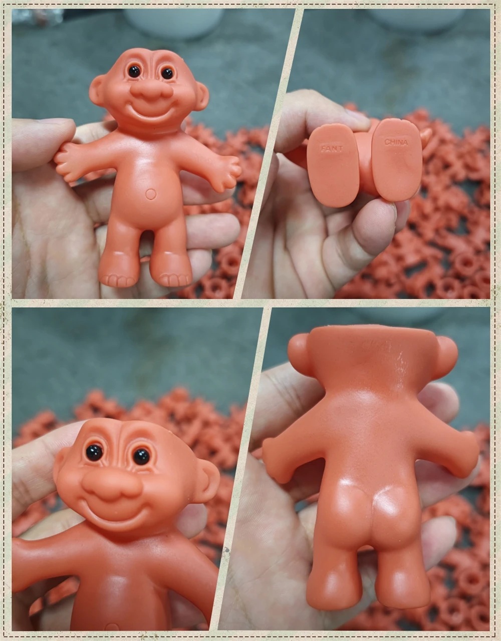 Portable PVC Lucky Doll Protective Shell Cute Troll Doll Decorate Holder Anti Fall Storage Case Festive Party Child Small Gifts