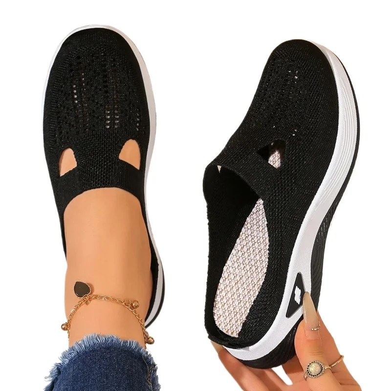 

Comfortable at home one foot with a vent and half slipper women's summer shoes Women Convenient