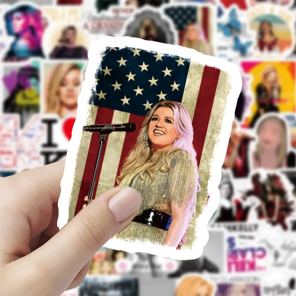 60Pcs/Set American Singer Kelly Clarkson Graffiti StickersNordic Style Phone Case Desktop Material Decoration Waterproof Sticker