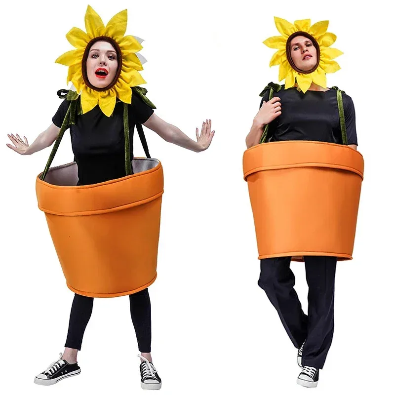 

Sunny Blossom Women Sunflowe Cosplayr Costume Dress up Christmas Party Adult flower Costumes man Halloween Carnival Suit