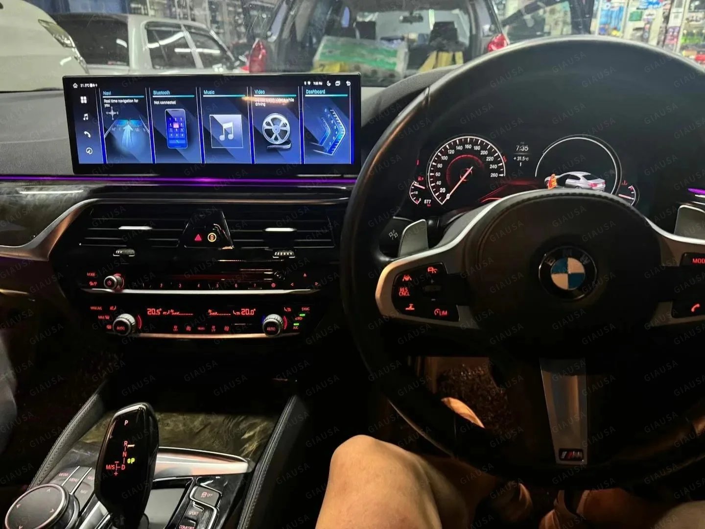 RHD LHD 14.9 "أندرويد 13 راديو السيارة لسيارات BMW 5 G30 G38 2018-2023 EVO نظام الوسائط المتعددة Carplay لاعب نظام تحديد المواقع والملاحة رئيس وحدة