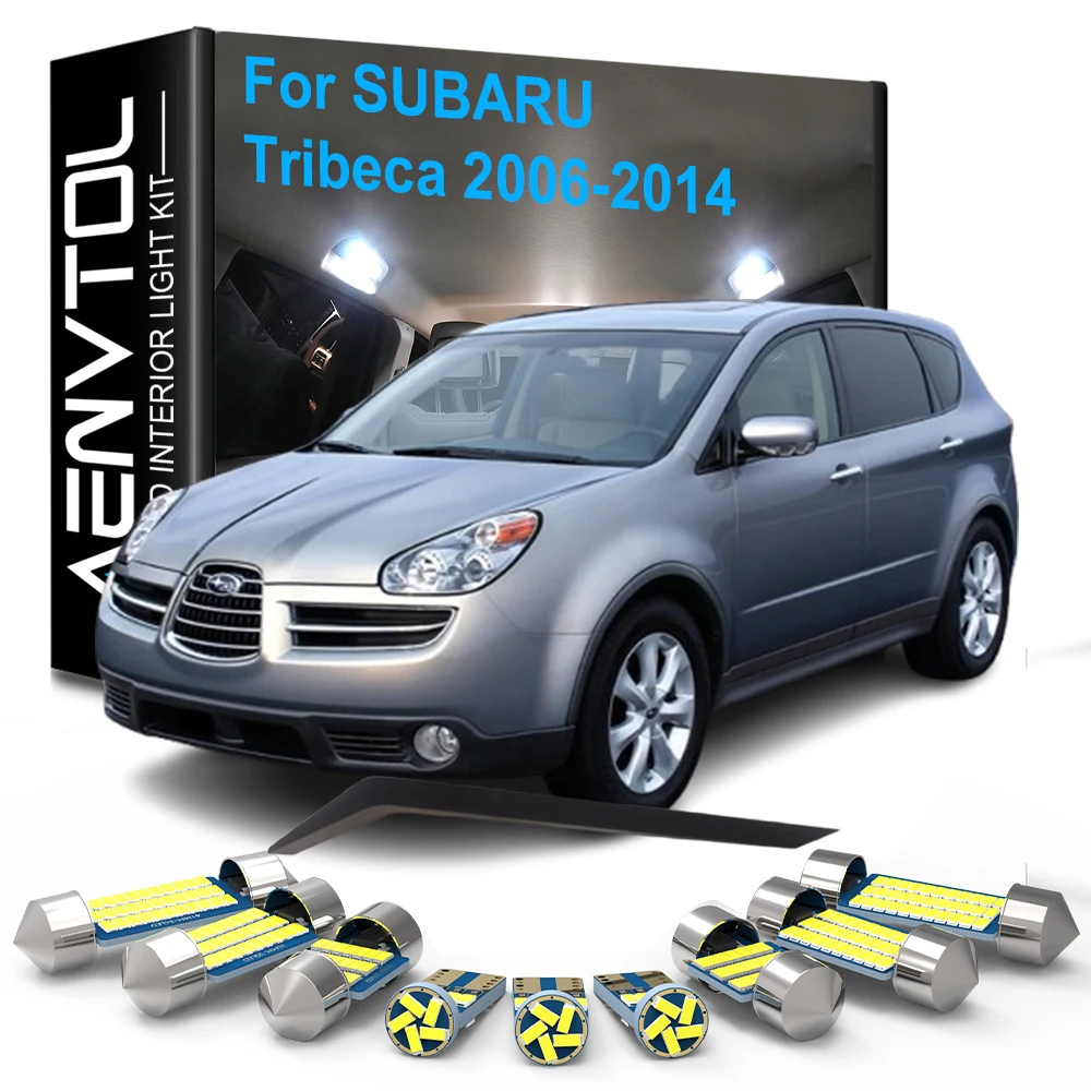 15pcs LED Interior Lights Canbus For Subaru Tribeca B9 2006 2007 2008 2009 2010 2011 2012 2013 2014 Dome Reading Trunk Door Lamp