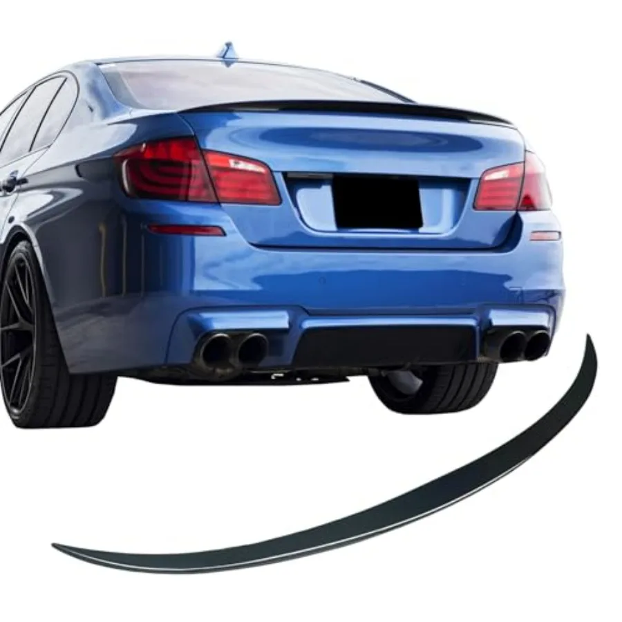 

Rear spoiler for BMW 5 Series F10 2011-2016,glossy black ABS plastic, MP-style design, trunk-mounted, aerodynamic enhancement