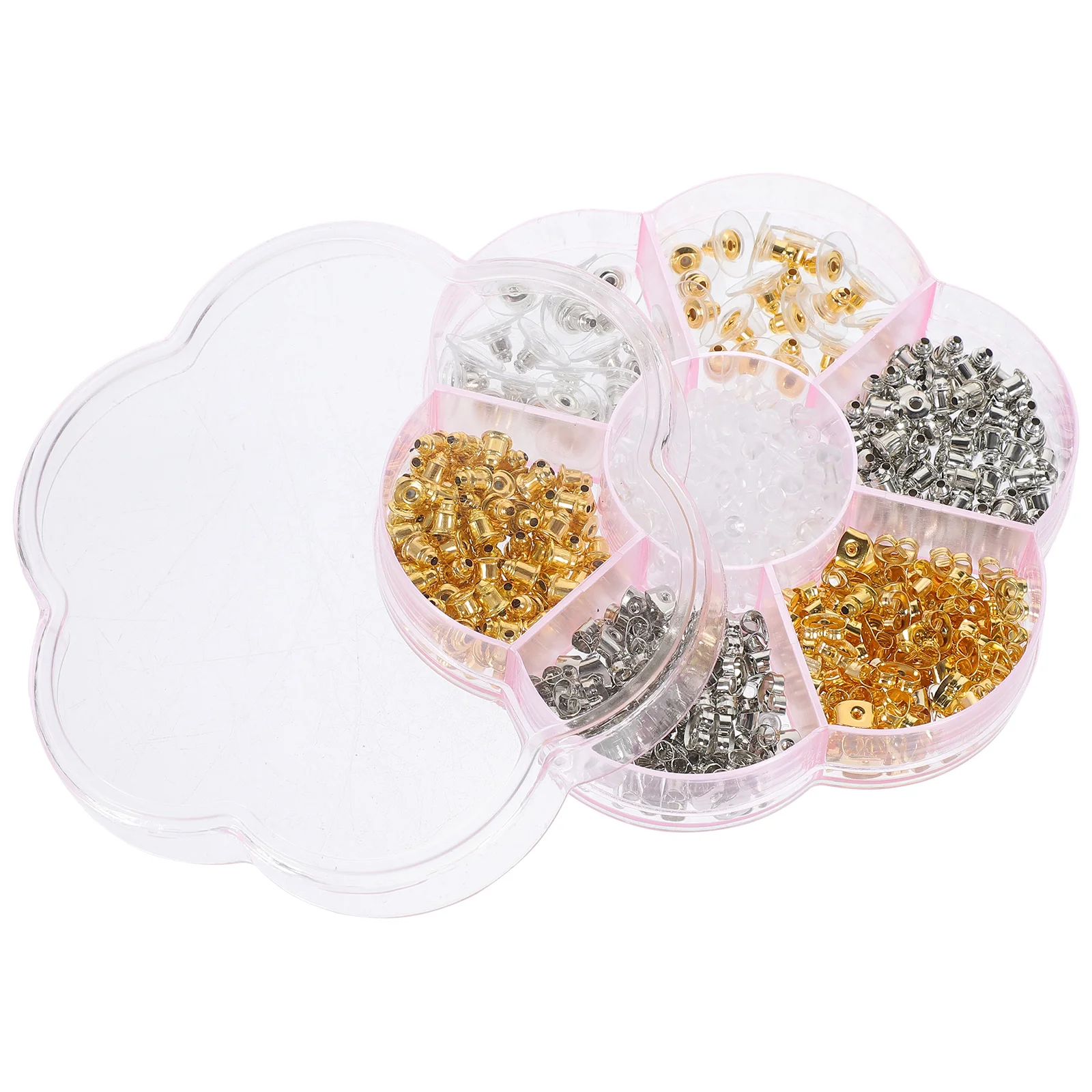 1 caja de respaldos de pendientes de silicona, soportes de repuesto para pendientes perforados seguros para pendientes pesados y caídos, respaldos de pendientes seguros