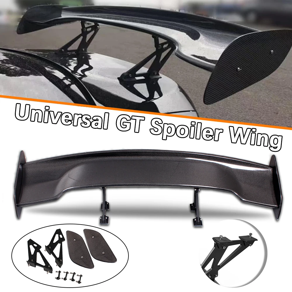 Universal Car Modified Carbon Fiber Rear Trunk Spoiler Tail Spoiler Sedan GT Style Wing Racing Wing Spoiler