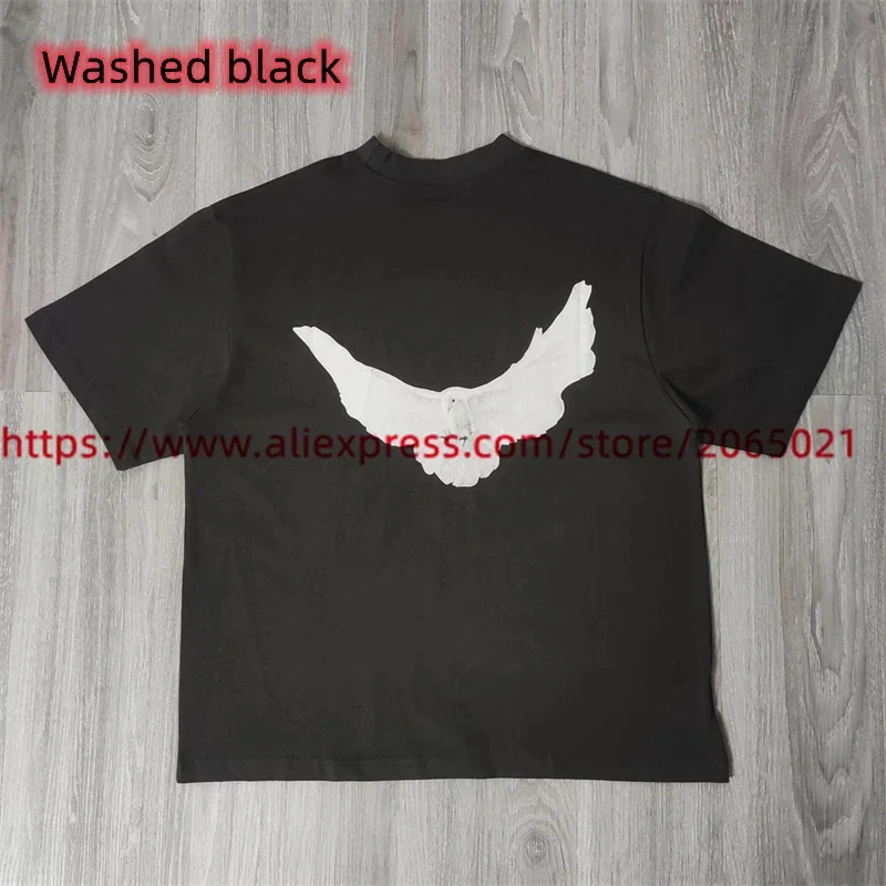 YZY Kanye West Peace Pigeon 1:1 Best Quality Tee Tops Men Oversize Casual T Shirt