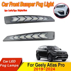 Car Fog Lamps For Geely Boyue Pro Azkarra Atlas Pro 2021~2024 Instruction Signal Front Left Right Bumper Lights Auto Accessories