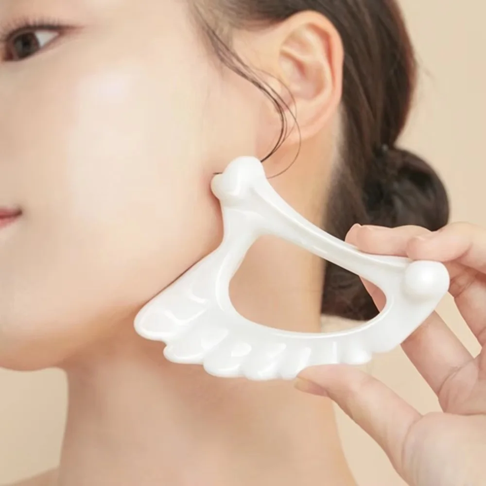 Premium Natural Ceramic Gua sha Tool for Face and Body Lymphatic Drainage Massager Face Lift Sculpts Jawline Reduces Double Chin