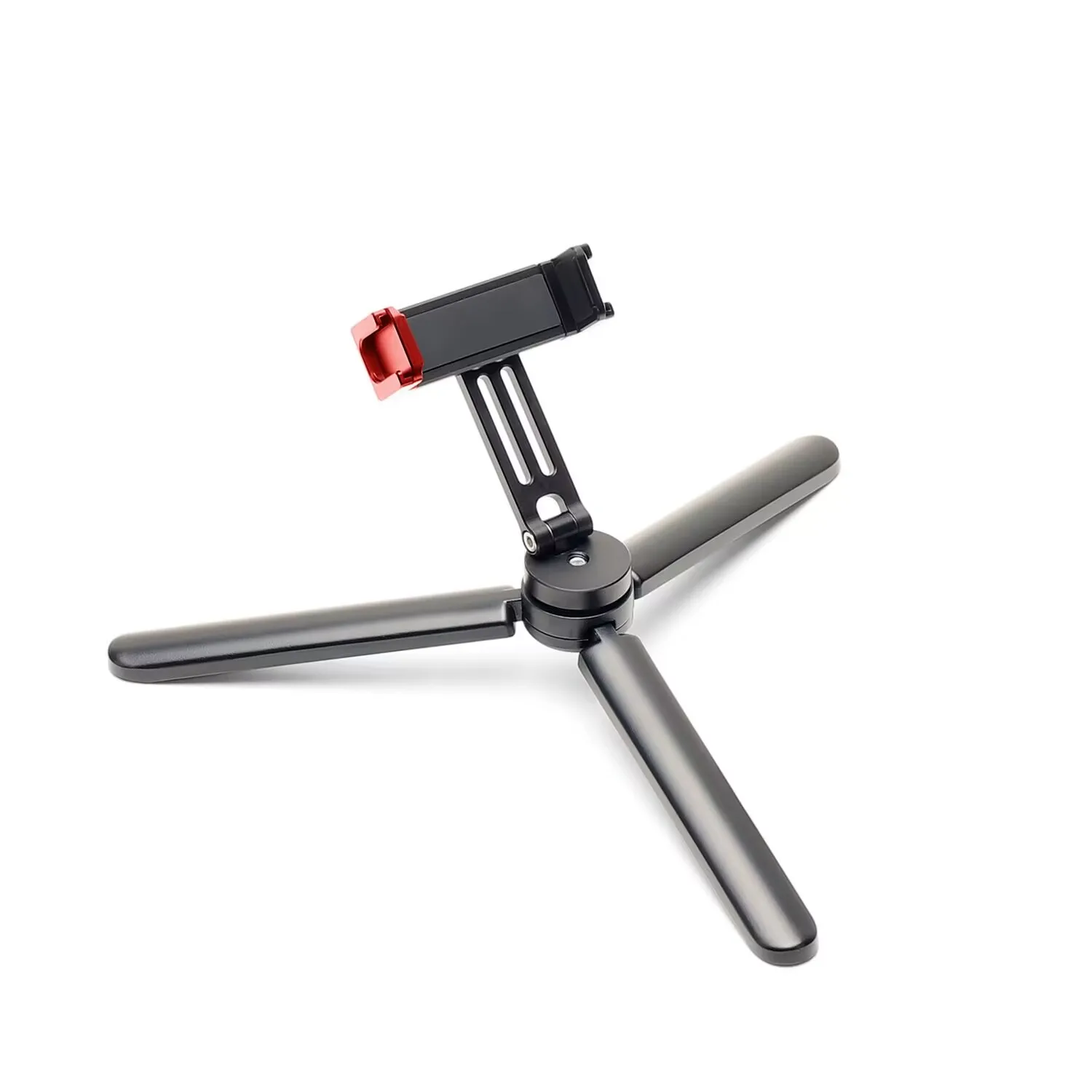 

PyroGraphy Cell Phone Desktop Tripod with Cell Phone Clip Dual Cold Shoes Anti-skid Foot Pads for Handheld Close-focus Shooting