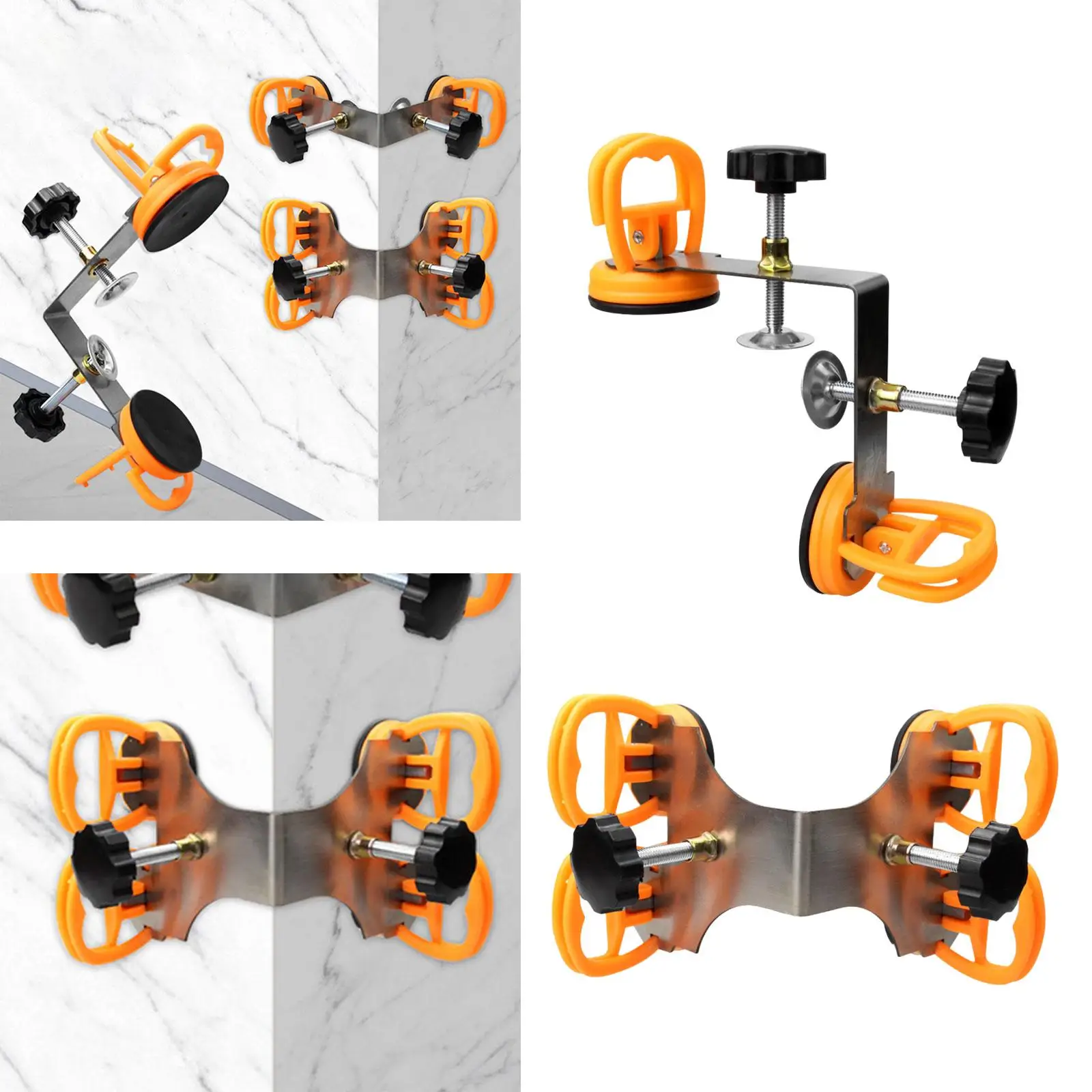 90 Degree Stone Seam Setter Stainless Steel Right Angle Seam Joining and Leveling for Granite Slab Tile Glass Marble Stone