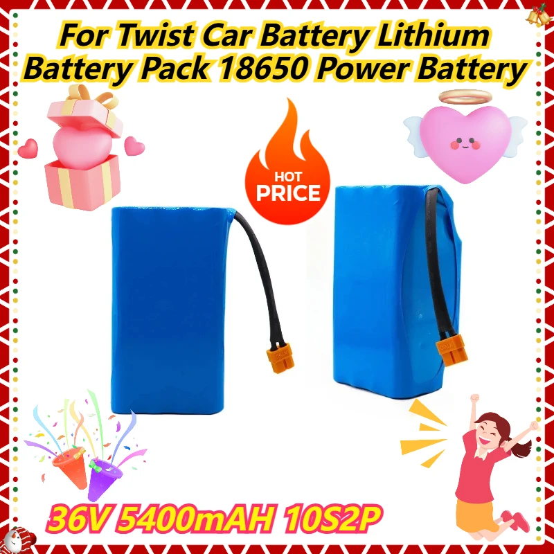 

For Twist Car Battery 36V 5400mAH 10S2P Lithium Battery Pack 18650 Power Battery