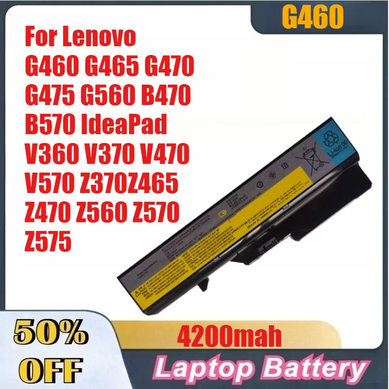 

4200mAh Laptop Battery for Lenovo G460 G465 G470 G475 G560 B470 B570 IdeaPad V360 V370 V470 V570 Z370Z465 Z470 Z560 Z570 Z575
