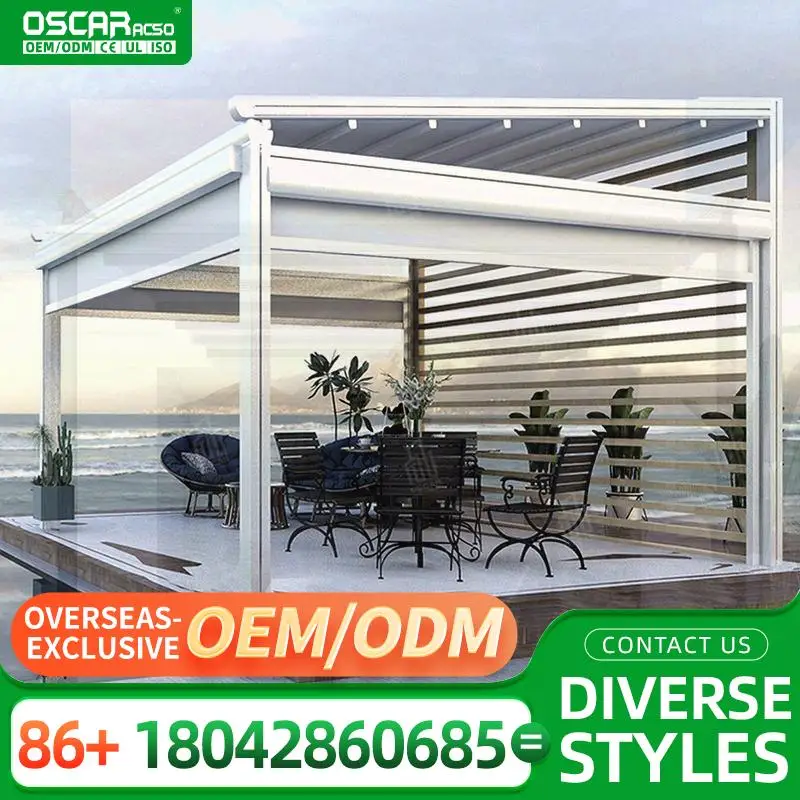 

Sliding Retractable Outdoor Opening Automatic Motorized Retractable Roof for Gazebo in Hotel Use Retractable Canopy Pergola