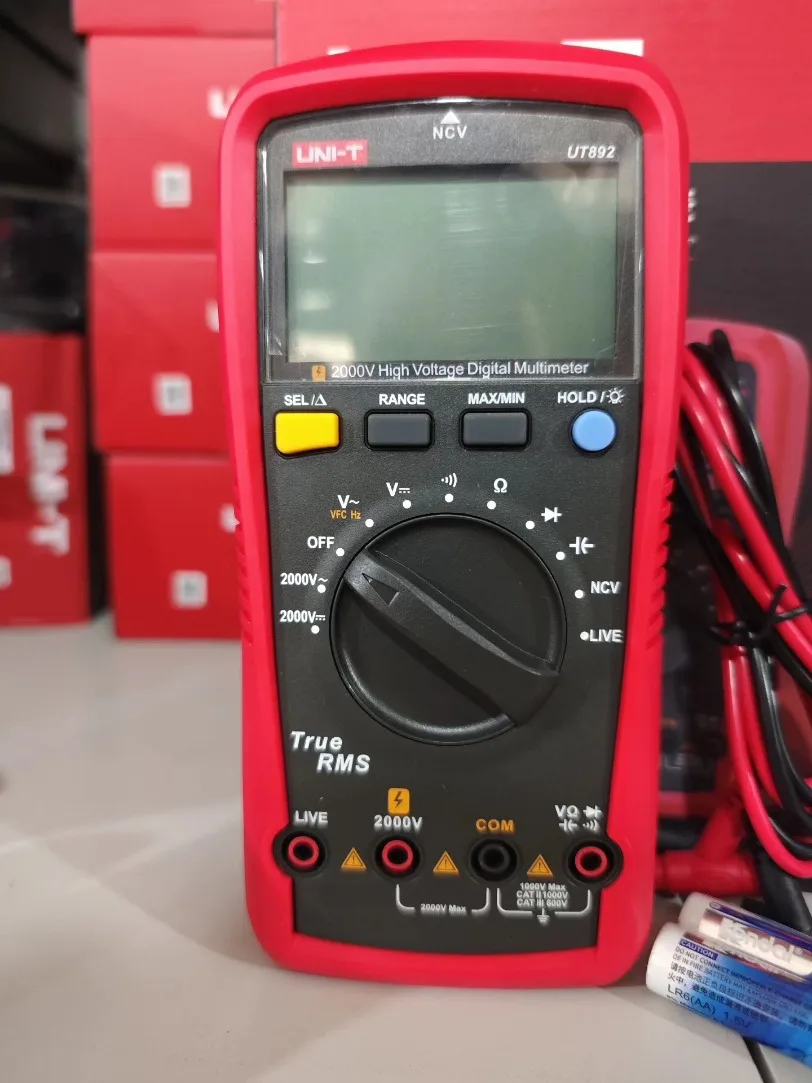 1pc UNI-T UT892 2000V High Voltage Digital Multimeter 6000 Counts True RMS*SY