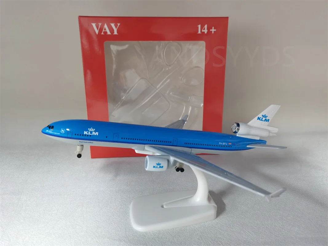 

Airplane 20cM Dutch KLM Airplane MD11 Diecast Airplane Model Plane for Adults Collection Office Desktop Home decor Gift