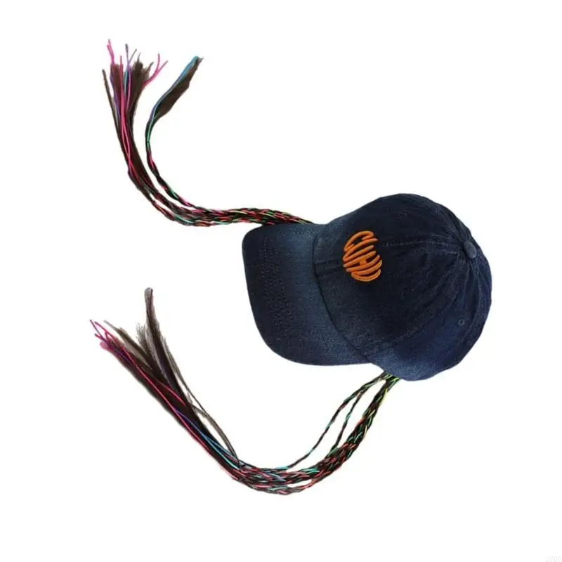 Long Braids Baseball Hat Fashionable Children Wigs Hat Sweet Cool Girls Hat for Role Playing and Themed Event