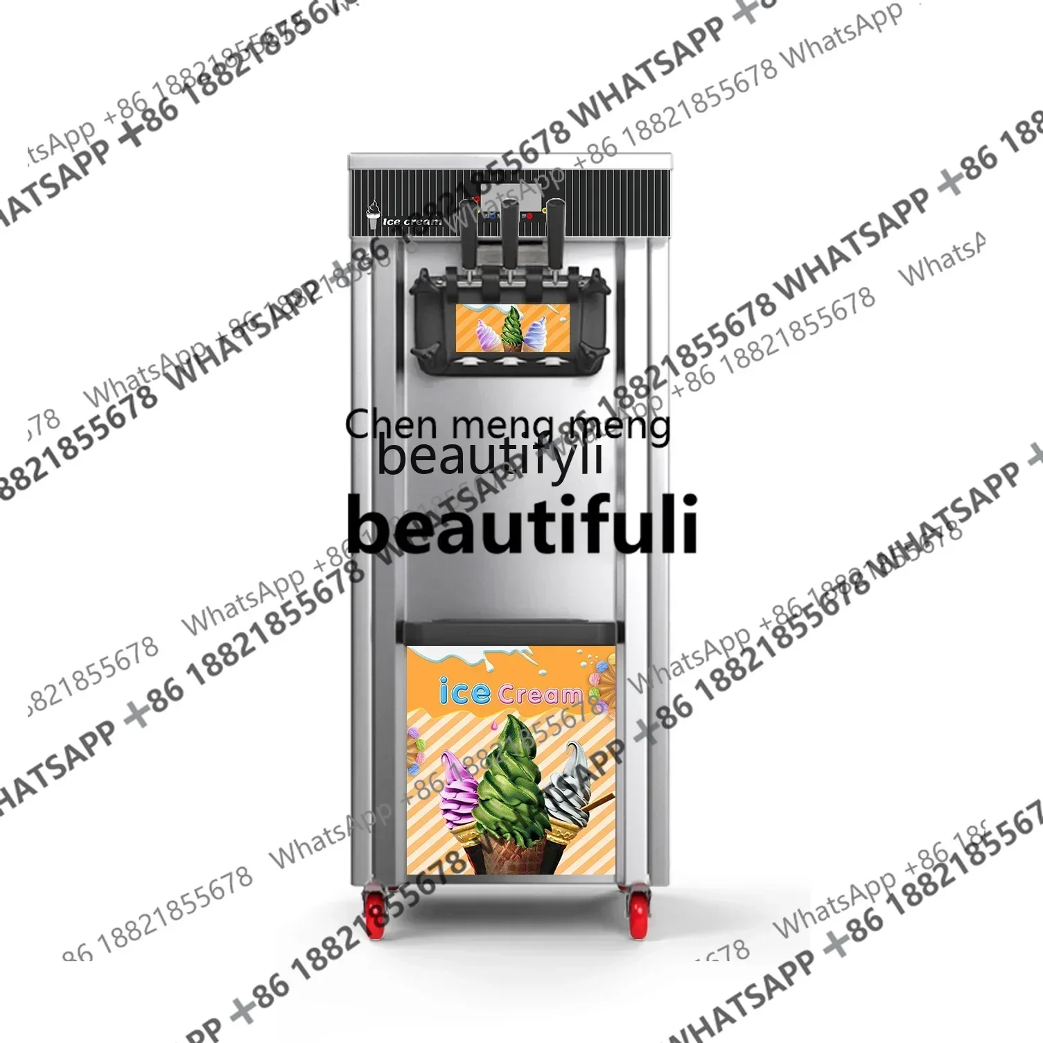 

X Q Vertical ice cream machine Commercial sundae machine, fully automatic ice cream machine stall machine