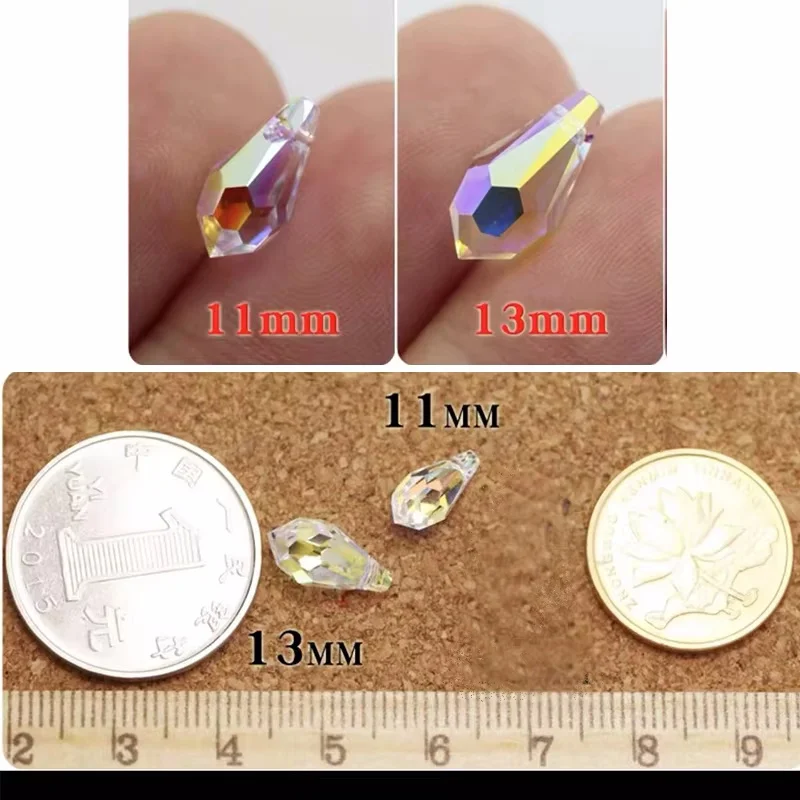 72pcs 84pcs AB Color Teardrop Crystal Beads Waterdrop Glass Beads for Jewelry Making, Earrings, Necklaces, Bracelets DIY