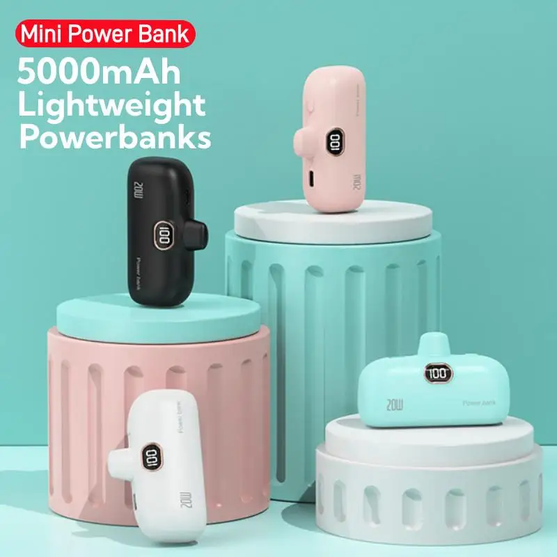 

5000mAh Mini Wireless Power Bank: Fast Charging, Lightweight & Portable – Perfect Phone Accessory!