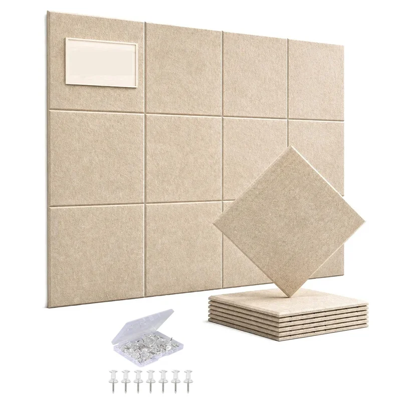Acoustic Wall Panel Wallpaper Soundproof Photo Corcho Pared Felt Tiles Cork Bulletin Board for Home Wall Living Room Decorative