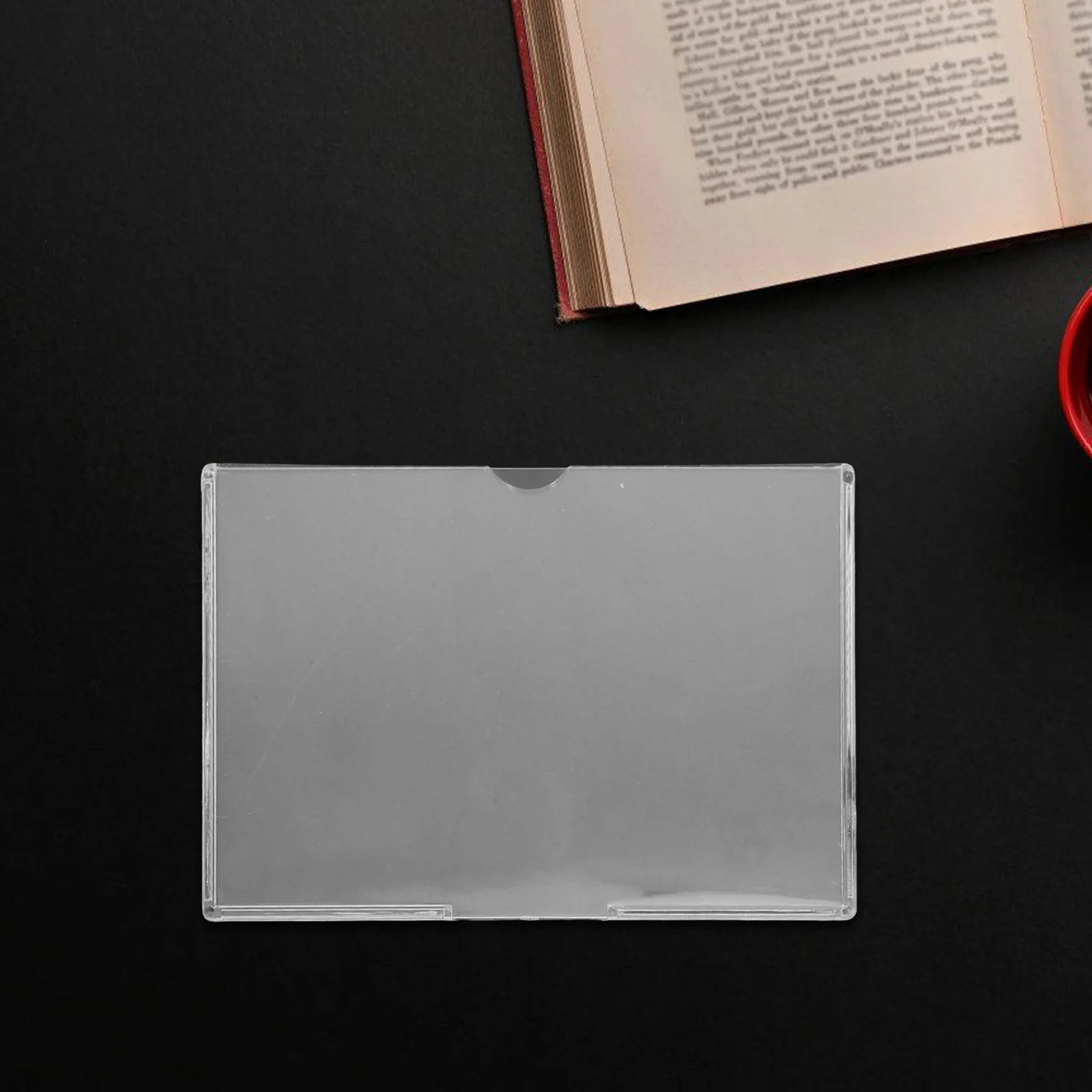 

Birth Certificate Protector 7.4" X 5.2" Clear Hard Cover Transparent Rigid Plastic Page Sleeve For Travel Document Storage