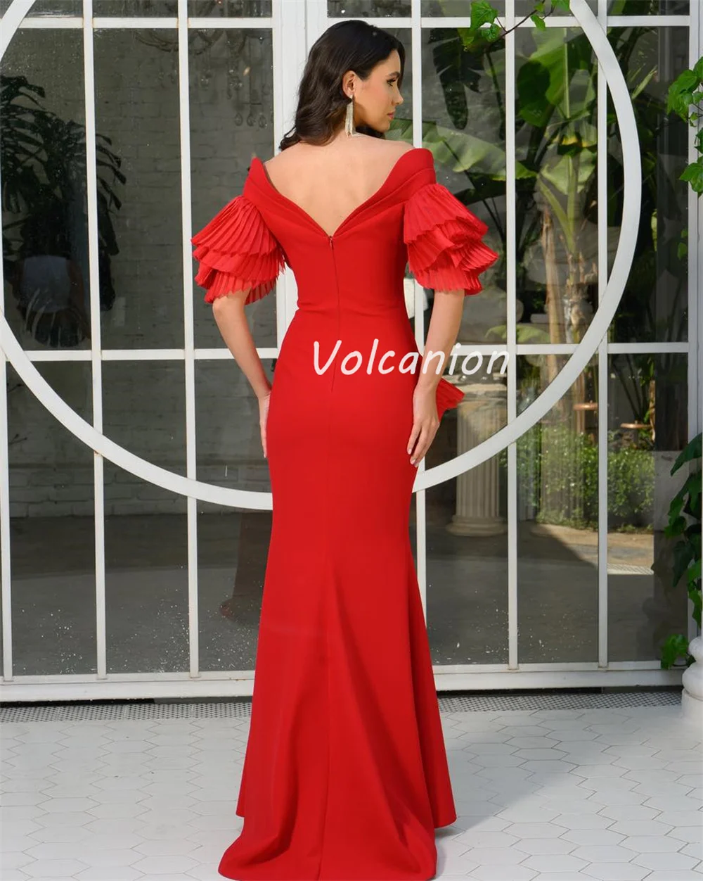 Customized Sizes Available Matching Jersey Ruched Draped Mermaid Off-the-shoulder V-neck Long Dresses Bespoke Occasion Dresses