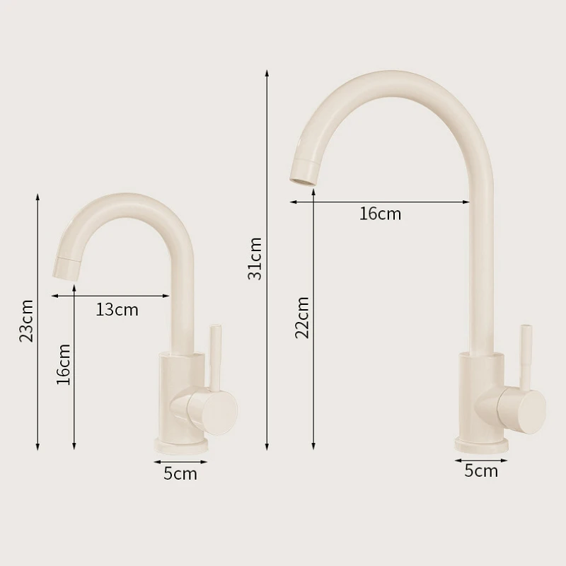 Single Handle High Arc Kitchen Faucet 360 Rotation Stainless Steel Hot Cold Sink Mixer for RV Camper Outdoor Utility Bathroom