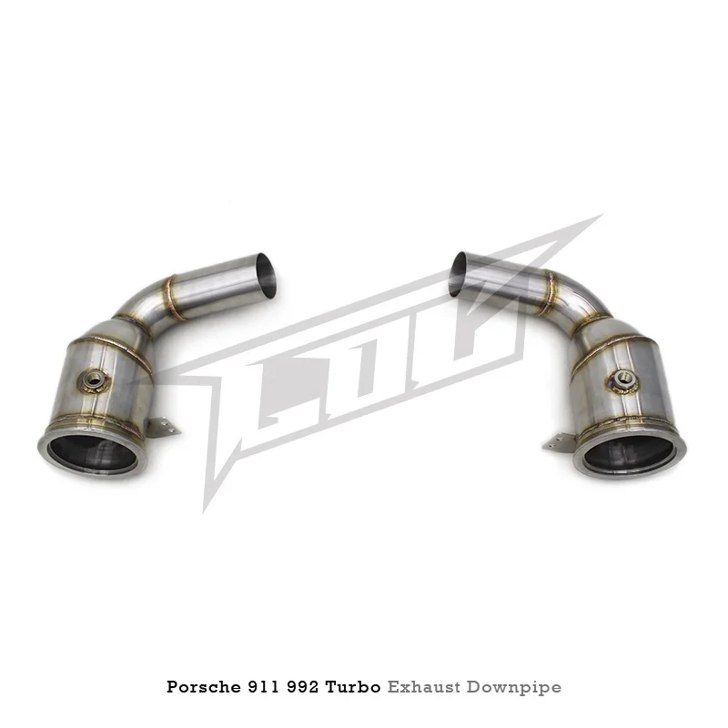 Head Section High flow Pipes Exhaust Pipes branch downpipe Exhaust Pipe with catalyst For PORSCHE 911 992 Turbo S 2020-2023