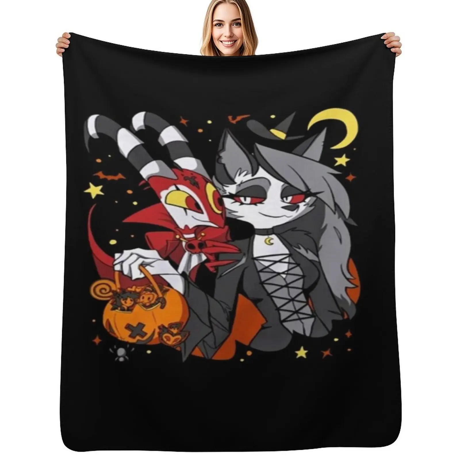 

Helluva Boss Loona Throw Blanket Warm decorative Blankets For Baby Loose Blankets