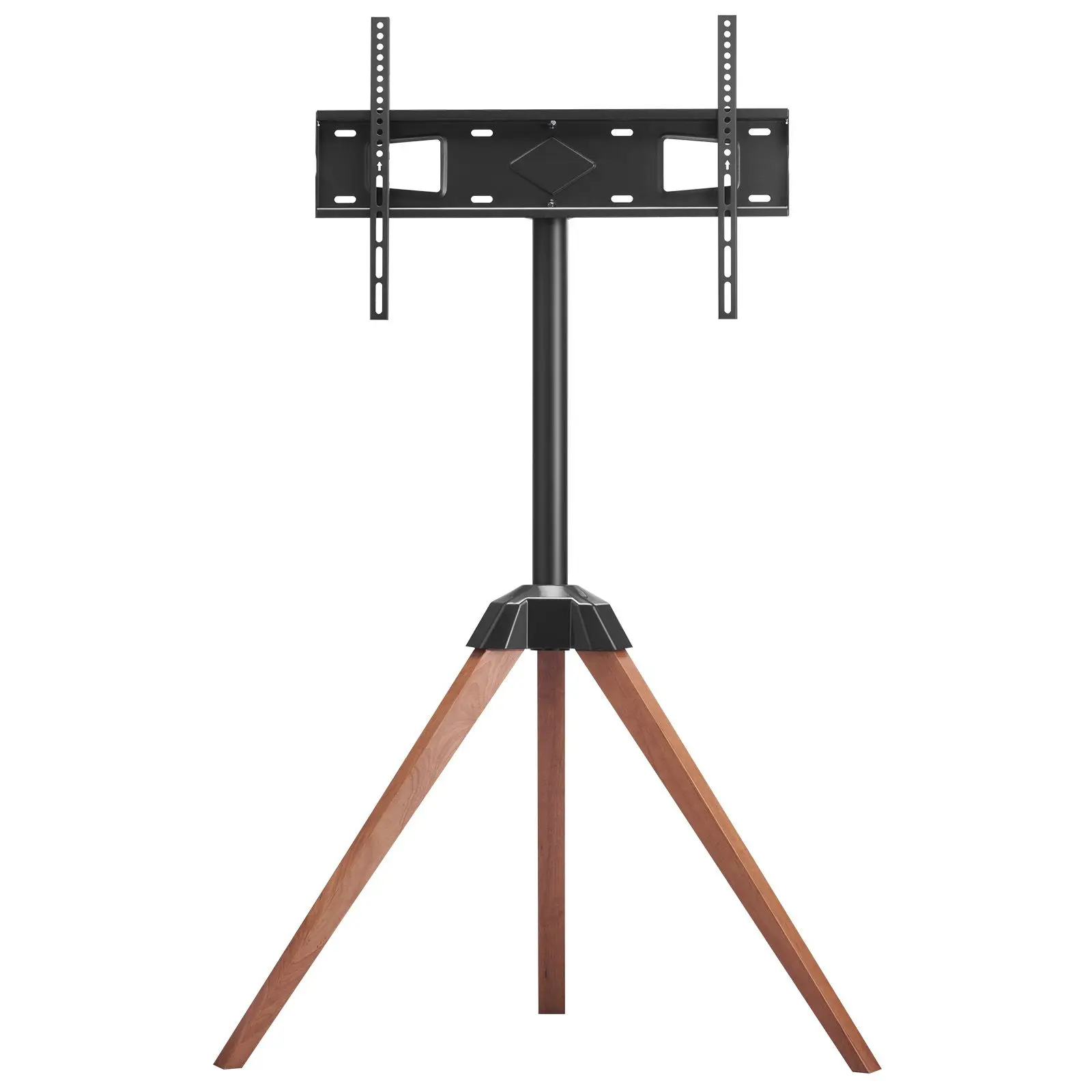 Tripod Easel TV Stand, for 40-65 inch Flat Screen/Curved TVs Up to 99 lbs, 18° Left-Right Rotation Portable TV Stand with Oak Wood Legs, for Bedroom, Living Room, Studio, MAX VESA 600 x 400 mm - view 2