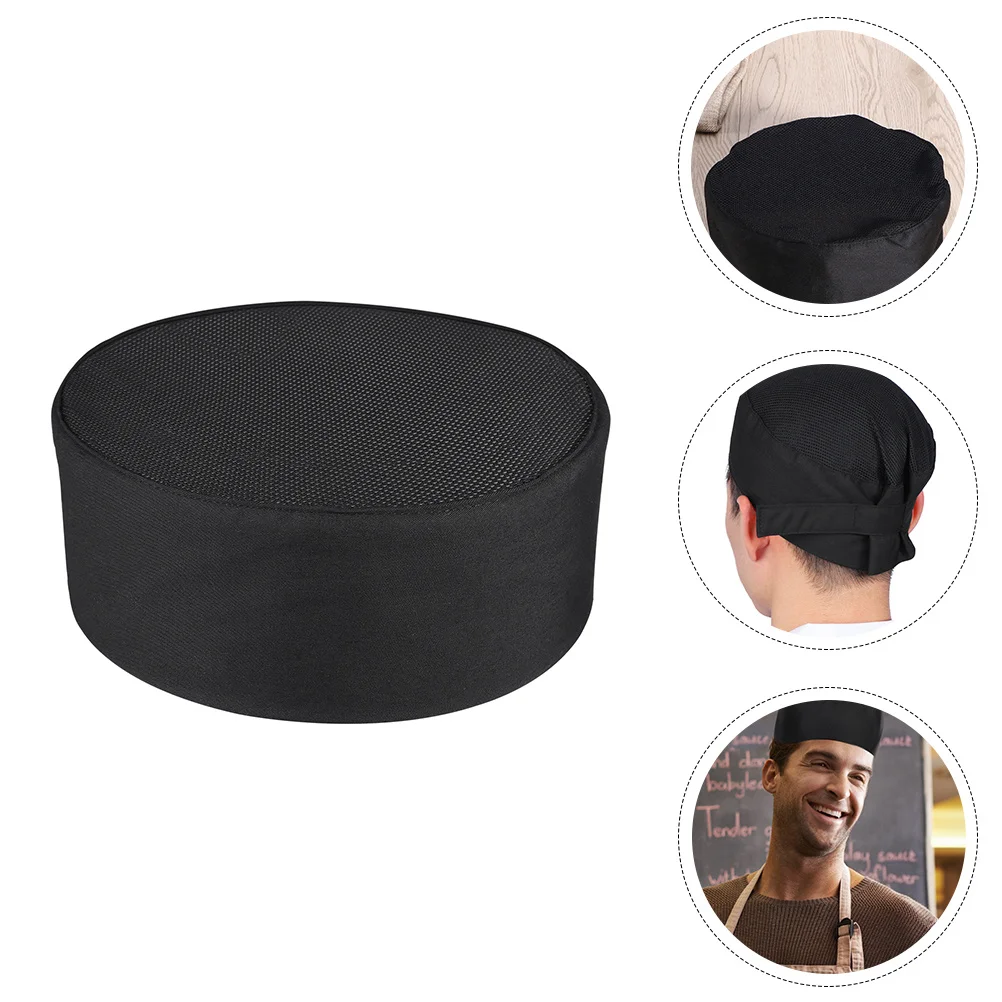2Pcs Cotton Chef Caps Lightweight Breathable Chef Hats for Cooking Baking Comfortable Work Headgear for Adult Chefs