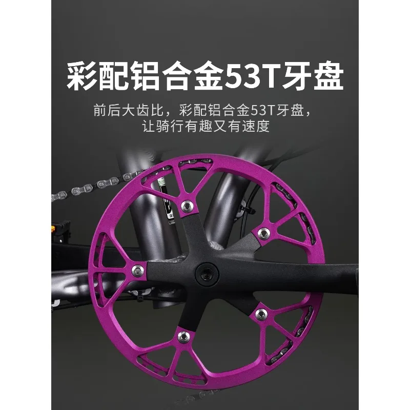 Parent-child folding bicycle home baby walking artifact variable speed oil brake 20 inch ultra-light