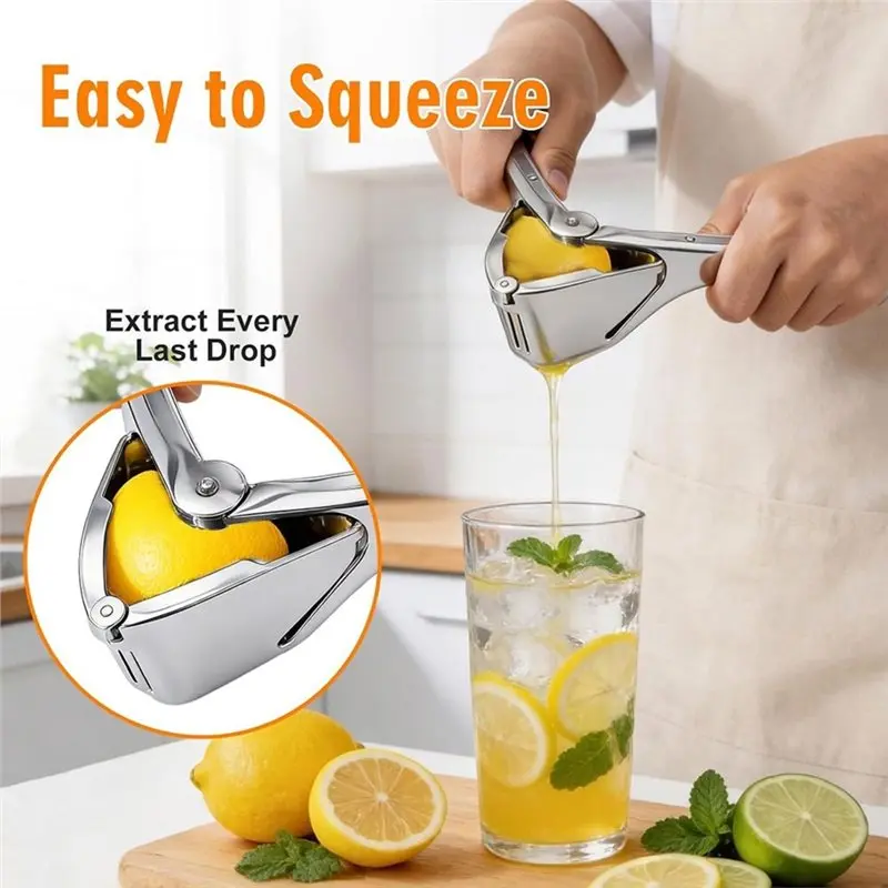 ABUG-Lemon Squeezer, Stainless Steel Lemon Juicer, Dishwasher Safe, Heavy Duty Hand Press Citrus Extractor