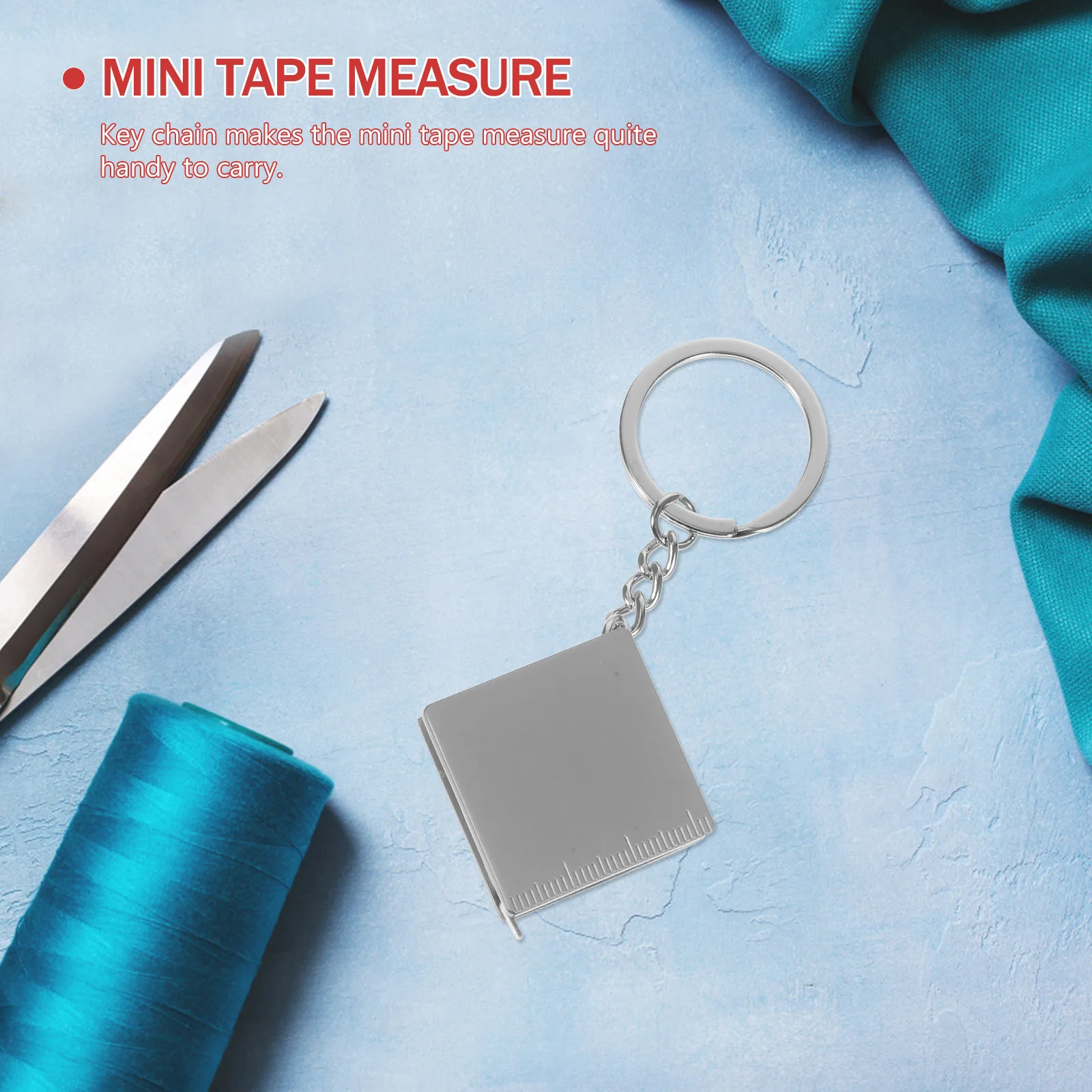 

Metal Measuring Tape Keychain Mini Portable Durable Clear Scale Marks Practical Outdoor Use Backpack Body Measurement Handy