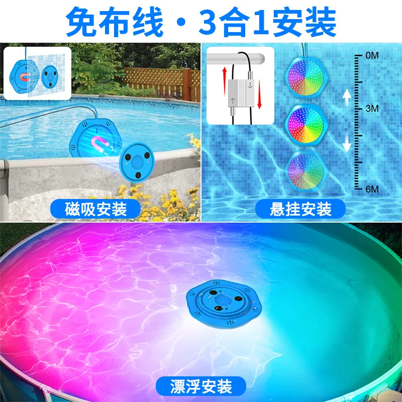 1-4 Pack Submersible LED Lights Waterproof Pool Light Underwater With 16 Colors Remote Control For Aquarium Vase Bath Hot