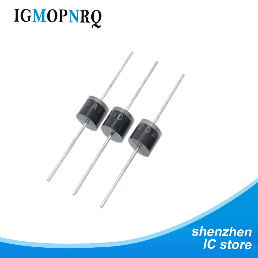 10PCS 10A10 6A10 20A10 R-6 DIP 6A 10A 20A 1000V Electrical Axial Rectifier Diode