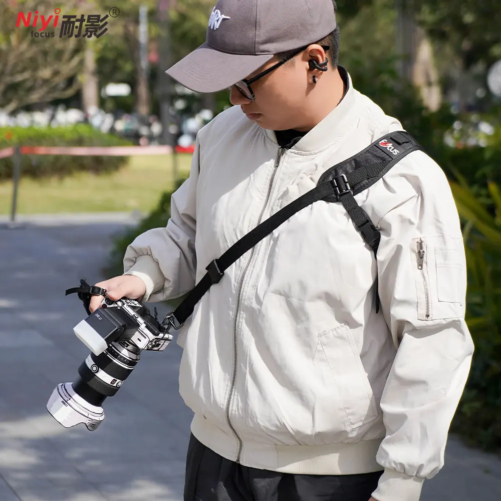 Three Points Shoulder Strap Neck Pressure Released Sling Universal for SLR DSLR Single Side Camera Strap 1/4Screw Wristband