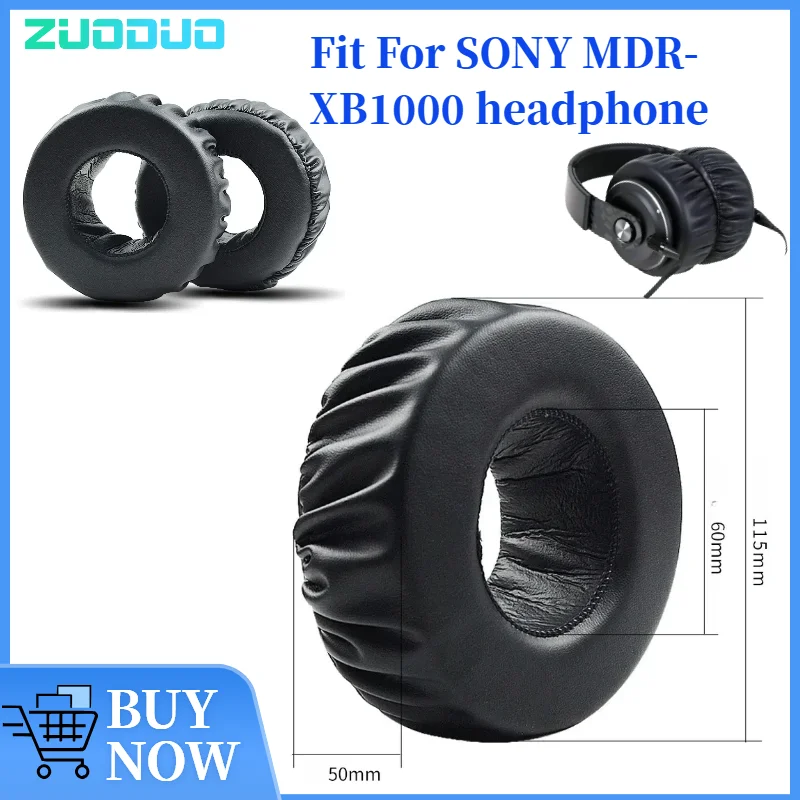 

ZUODUO Ear Pads For SONY MDR- XB1000 Headphones Replacement Soft Foam Cushion Sponge Pad Leather Earmuffs
