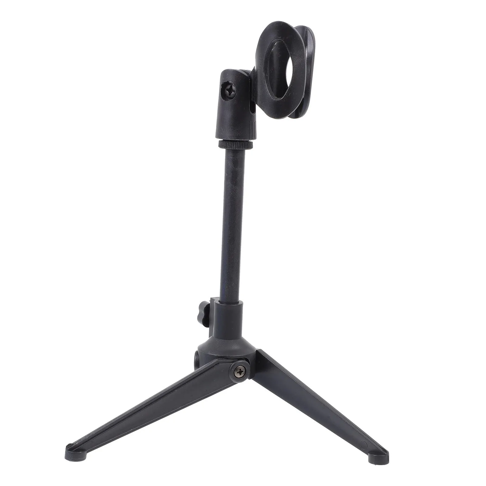 Microphone Stand Adjustable Desktop Tripod Mic Holder For Live Streaming Recording Blog Black Bracket Audio