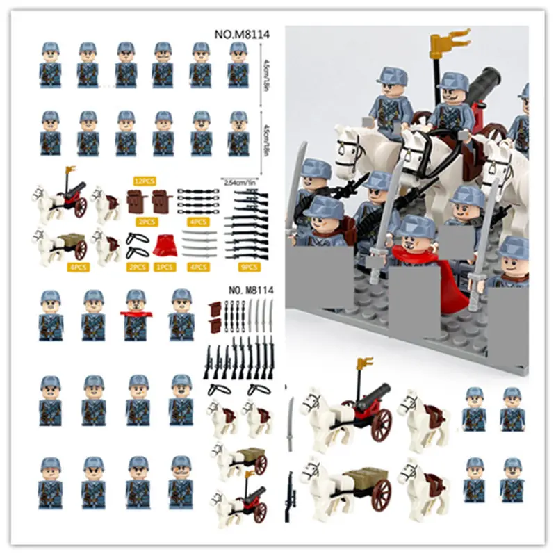 

M8114 Mini Military Special Forces Soldiers Bricks Figures SWAT Guns Weapons Compatible Armed Building Blocks Kids Toys