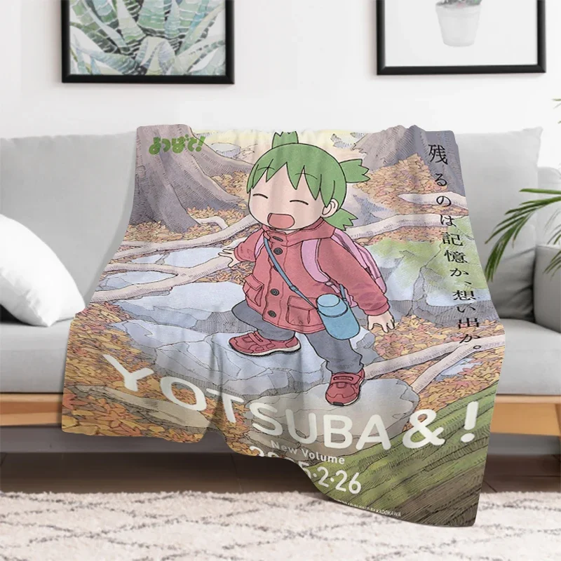 Yotsubato Anime Throw Blanket Microfiber Portable Bedding for Sofa Decor Office Plaid Blankets Catnap Cover Home Textile